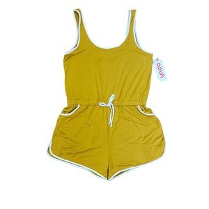 Yado mustard dolphin hem romper